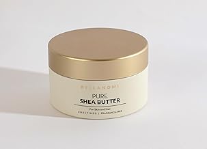 100% Pure African Raw Shea Butter for Hair & Skin, Organic Formula, Unscented, Moisturizing, Body Butter for Dry Skin, Hair and Nails (3.4 oz)