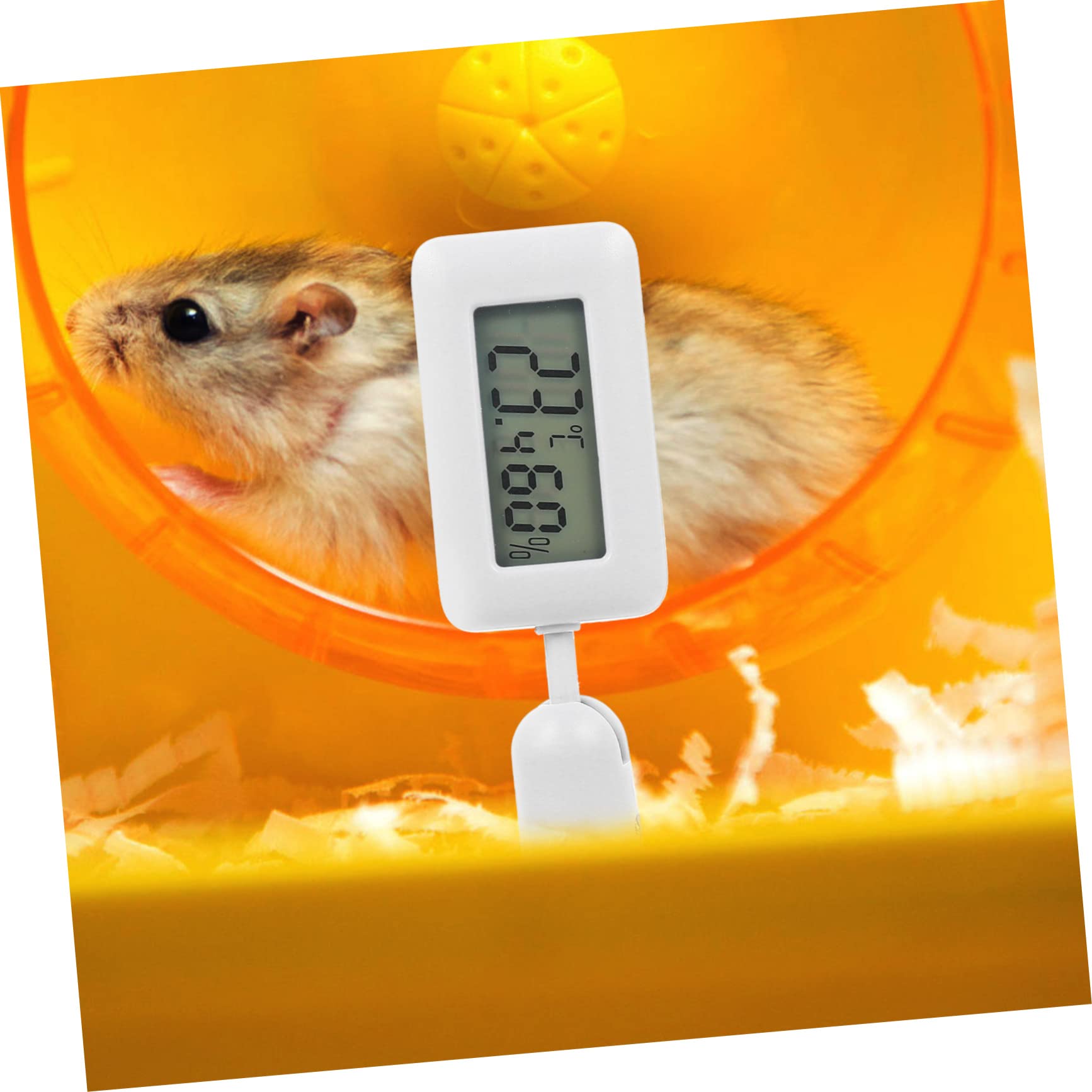 HANABASS 4stücke Thermometer Mit Rotationsfunktion Und Saugnapf Präzises Temperatur Und Hygrometer Für Aquarien Terrarien Und Reptilienboxen Installieren Große Anzeige Für Lesbarkeit