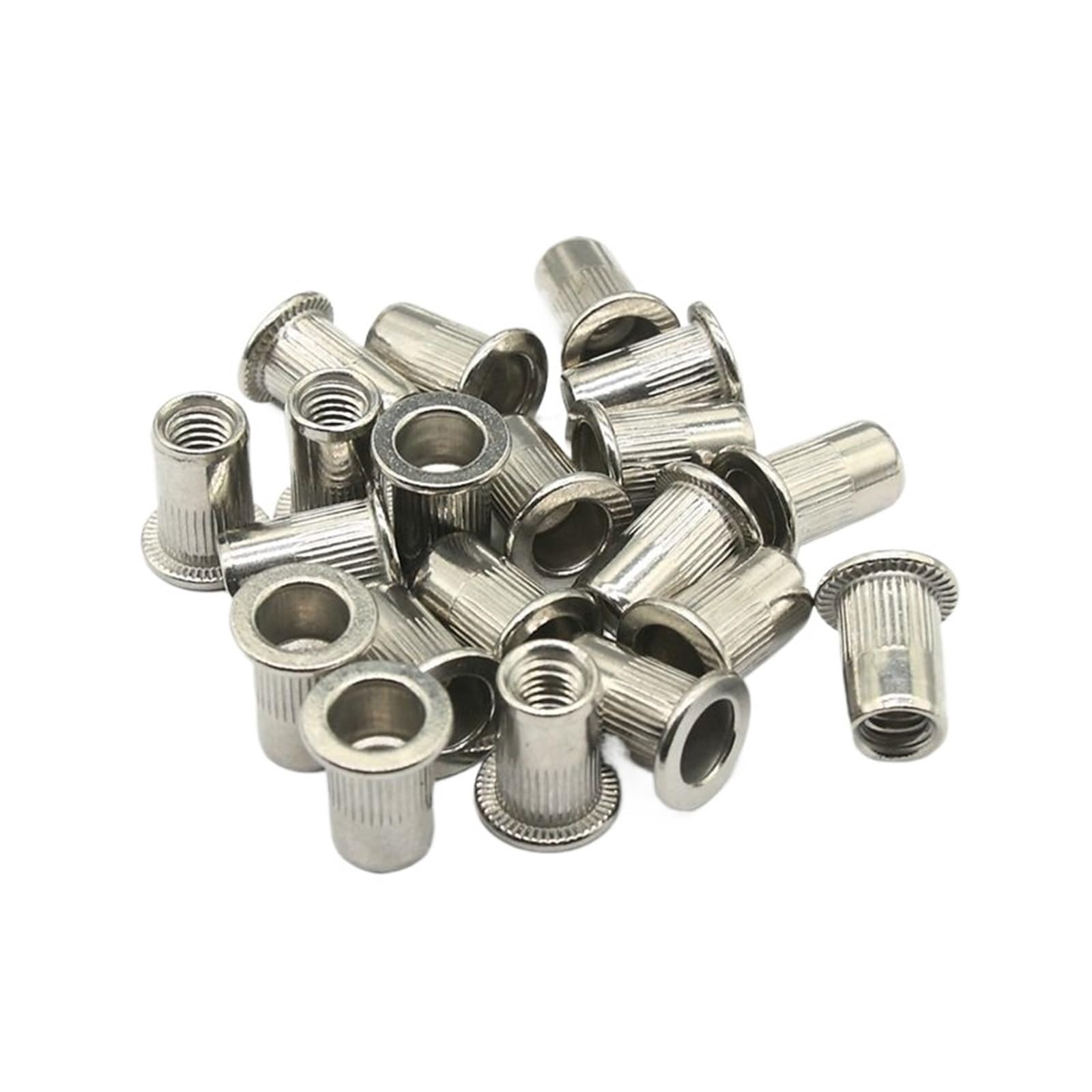 SUS304 Nitonakrętka M3-M12 z łbem płaskim i okrągłym korpusem(50Pcs,M8-18)