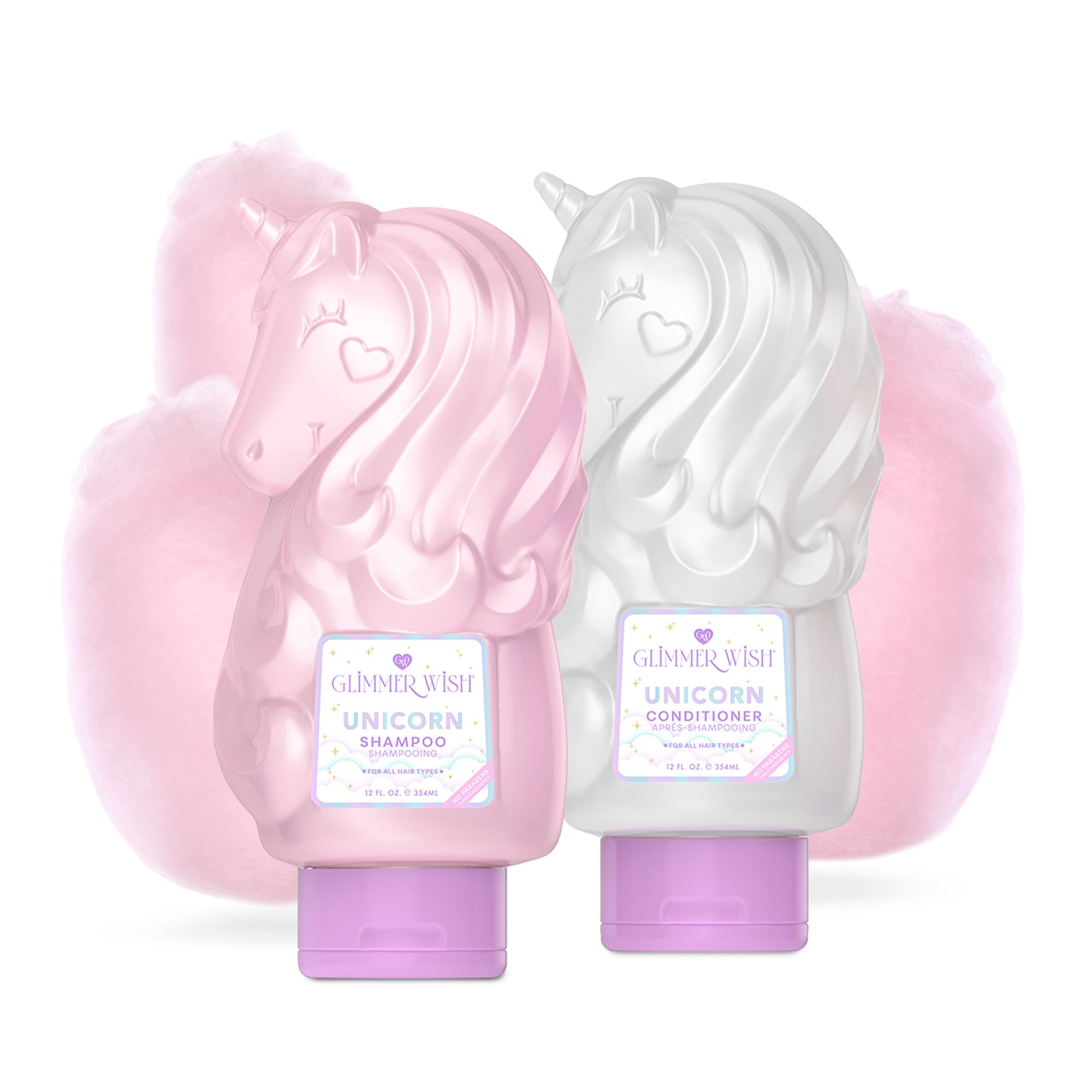 Premium Unicorn Shampoo + Conditioner, Tropical Beach Scent, Dermatologist Tested, Sulfate & Sulfite Free, Paraben Free, PEG & EDTA Free, 100% Vegan, Cruelty & Gluten Free, x2 12 Fl Oz