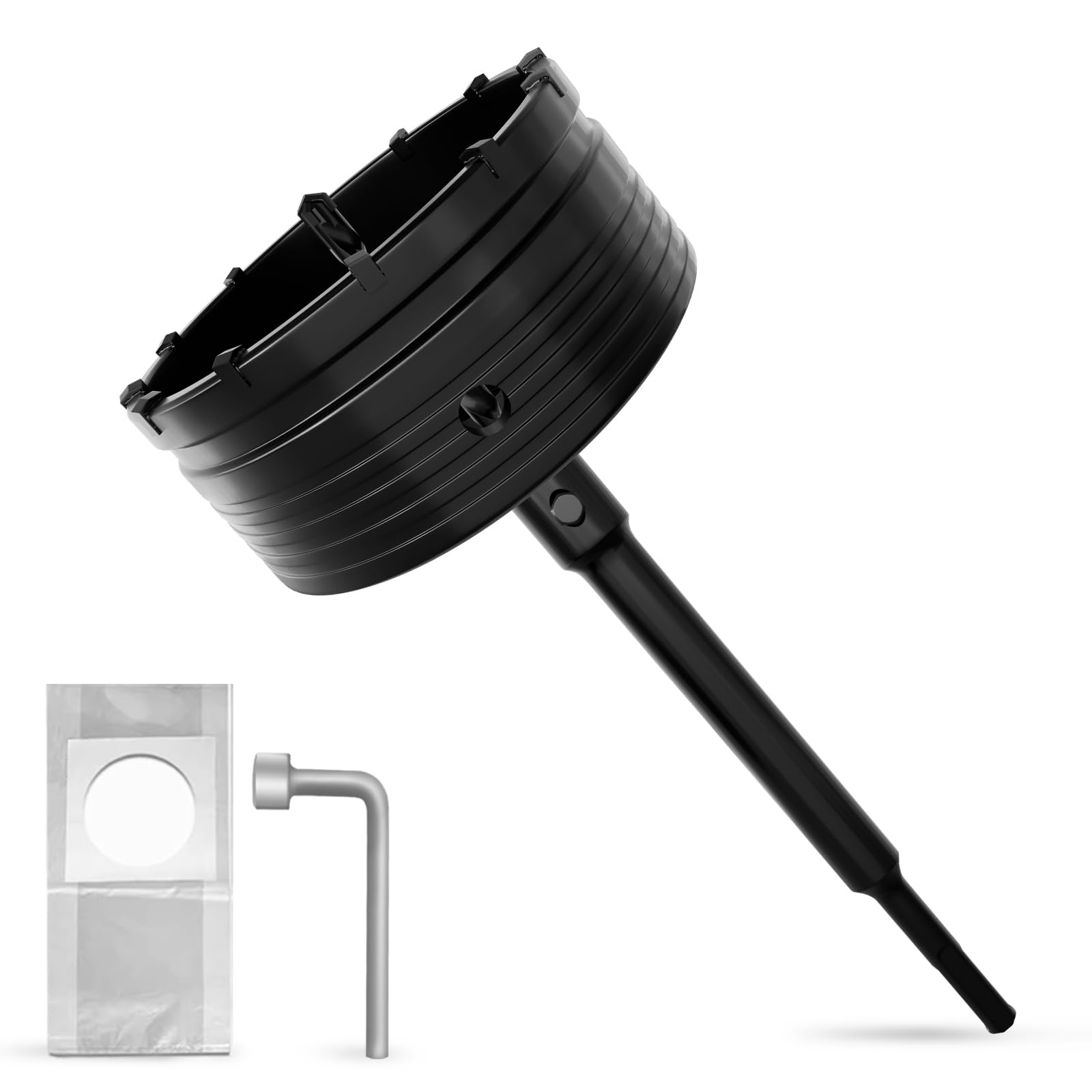 METOTY 130mm SDS Plus Bohrkrone Hohl Lochsäge-dosenbohrer，mit SDS Plus Adapter 220 mm Bohrkrone Steckdose，für Mauerwerk, Ziegel, Beton, Zement, Stein