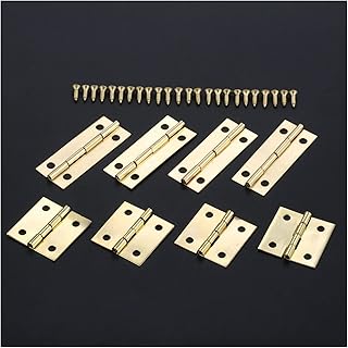 Zawias 4 SZTUK Żółty Metal Cabinet Drzwi Zawias bagażowy, 4 Otwory Decor Meble Dekoracji Antique Vintage Stary Styl 42 * 17mm Łatwy w instalacji i trwały (Color : 42x17mm)