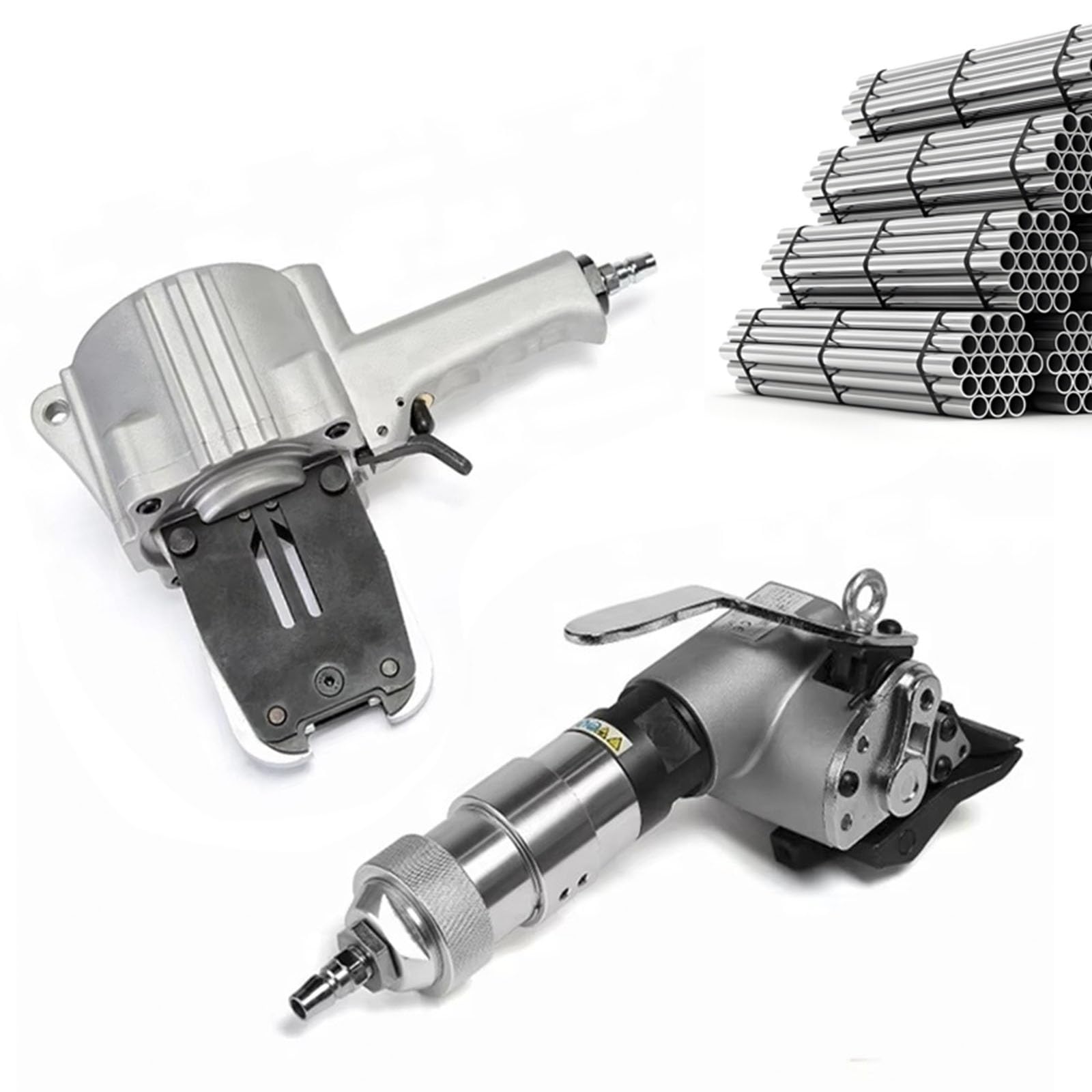 IUokLU Metal Strapping Tool Pneumatic Steel Strapping Machine, Tensioner and Cutter Sealer, Packaging Banding Machine, Heavy Duty Split Type Baler for 19/25/32mm Width Steel Straps (32mm)