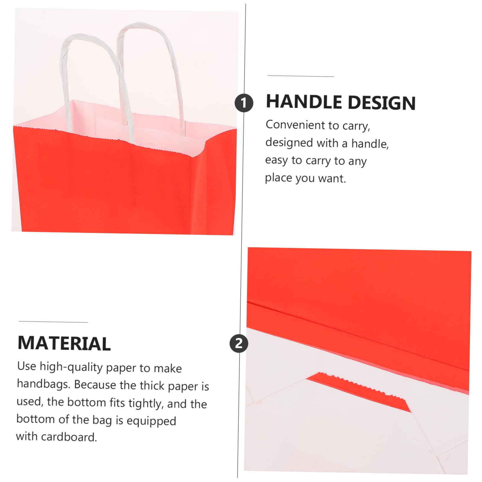 Beaupretty 75 Pièces En Papier Kraft Rouge Sachets De Bonbons En Papier Kraft Sacs De Collation De Sacs En Fourre-tout En De Noël à Emporter Rouges