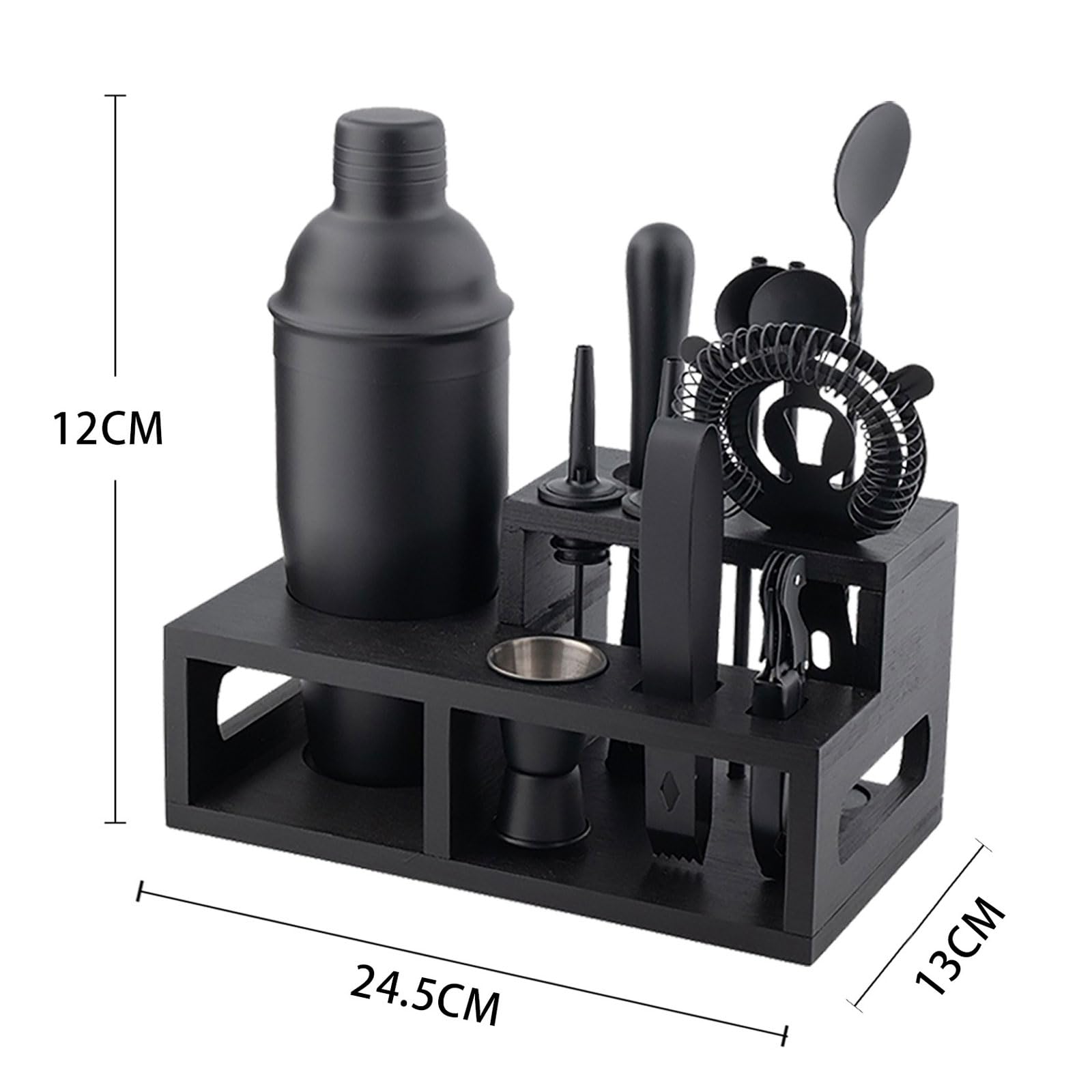 Coctelera para Cócteles Kit 12 piezas Coctelera de Acero Inoxidable Con Soportecon Mortero de Cóctel accesorios de bar Profesional Barman Herramientas para Mezclar Bebidas,Barra,hogar,Fiestas