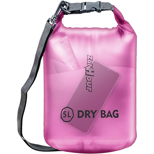 Zanhour Waterproof Dry Bag - Roll Top Transparent Storage Bag,2L/5L/10L/20L,Suitable for Traveling, Swimming, Kayaking, Camping, Fishing, Rainy Day Trips
