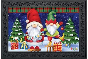 Briarwood Lane Christmas Gnomes Doormat: Festive Cheer to Brighten Your Porch