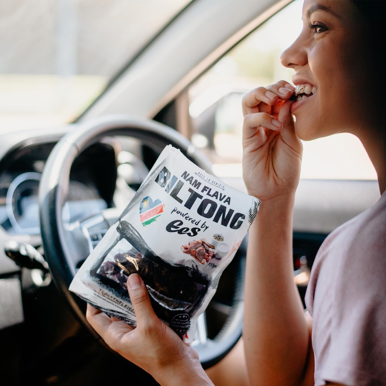 Nam Flava - Original Biltong aus Namibia - 1 kg (10x100 g) - Trockenfleisch, Beef Jerky, viel Protein