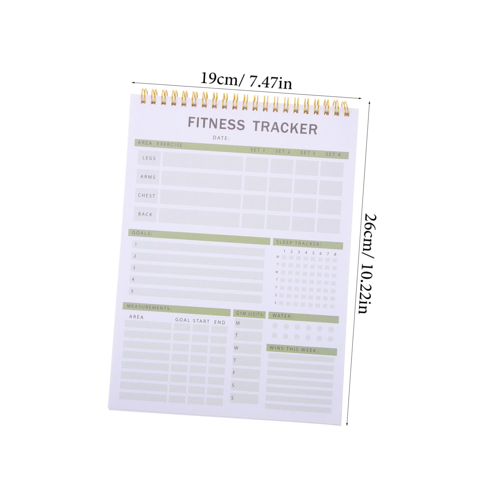 BESPORTBLE Exercise Journal Workout Book for Men Fitness Log Planner Notepad Workout Planner for Women