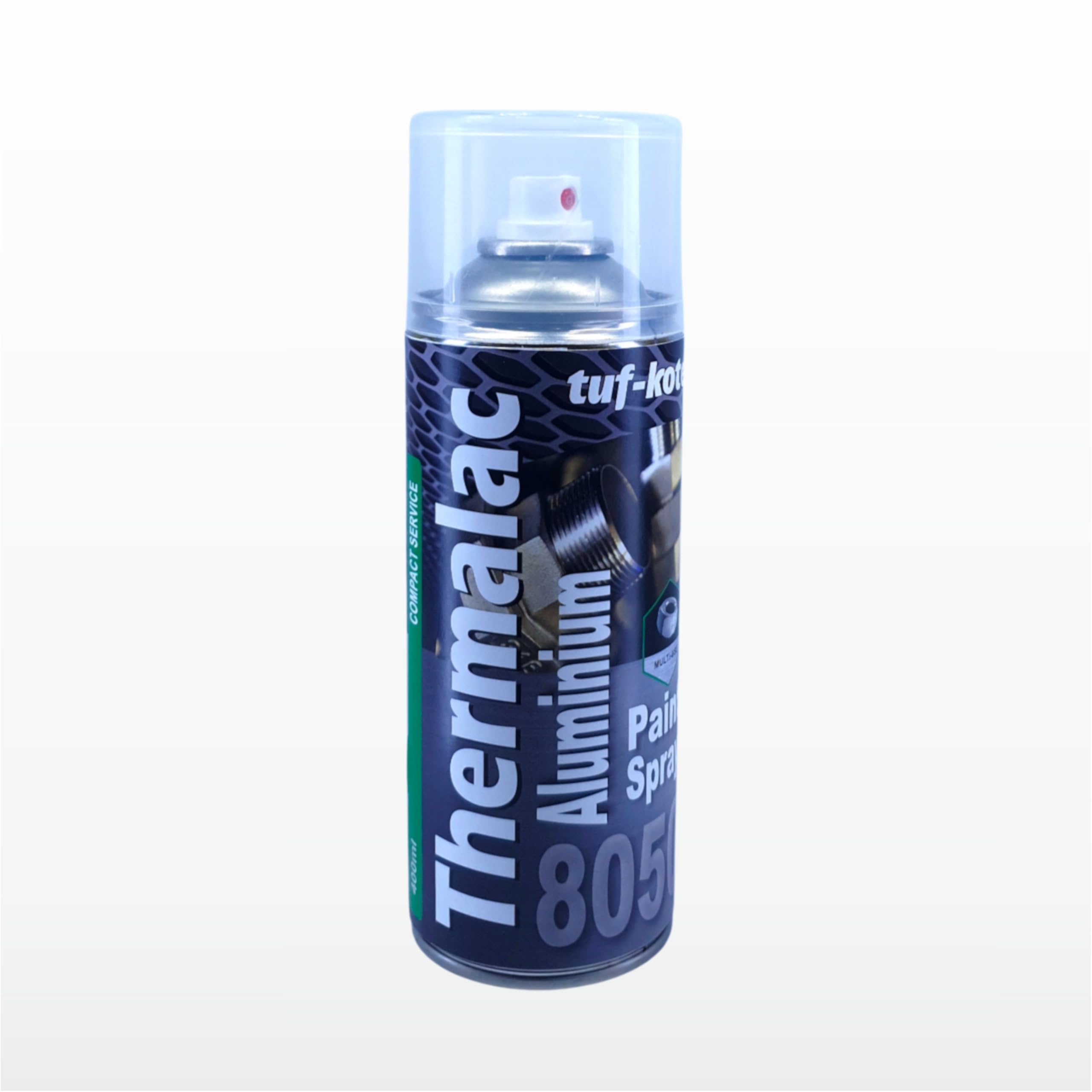 tuf-kote THERMALAC 8050 - Heat Resistant Corrosion Prevention Aluminum Paint Spray 400ML - Superior Aluminum-Based Protection, Industrial-Grade