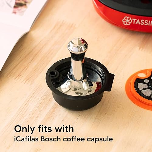 Miniatura 8 de Cápsulas de café reutilizables, filtro de café recargable compatible con máquinas Tassimo, cápsulas de café con tapas reutilizables (6.1 fl