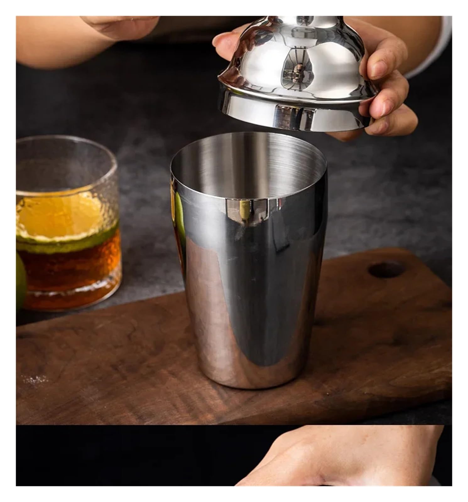 6/10 Uds coctelera de Acero Inoxidable Herramientas coctelería Juego Barman Martini Sharker Mezclador Bebidas(10pcs,550ml)