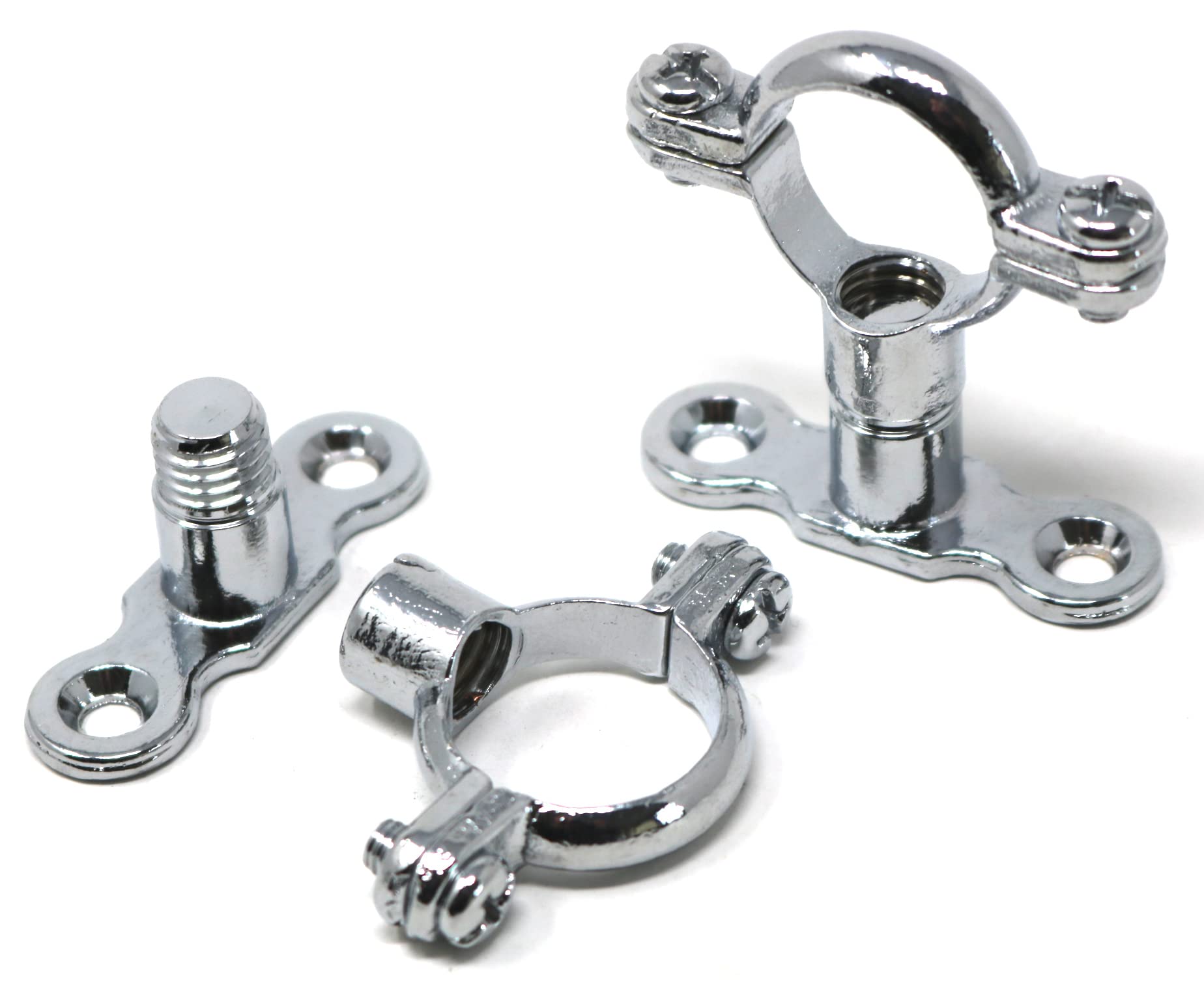 fiXte Polished Chrime Munsen Ring and Back Plate for 22mm Pipes Pack of 2