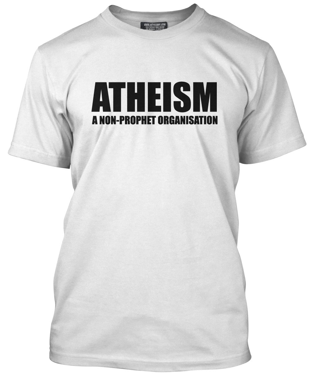 Hotscamp Men's White Atheism Unisex T-Shirt - XXX-Large