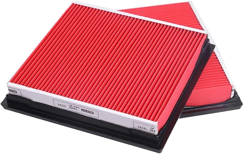 2-PACK Engine Air Filter Fit for INFINITI G35 G37 G25 Q60 Q40 EX35 EX37 QX50 Nissan 370Z 350Z Replace#16546JK20A