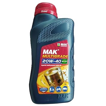 MAK Lubricants MultiGrade 20w40 SF/CF Superior Multi-Purpose Engine Oil (1 LTR)