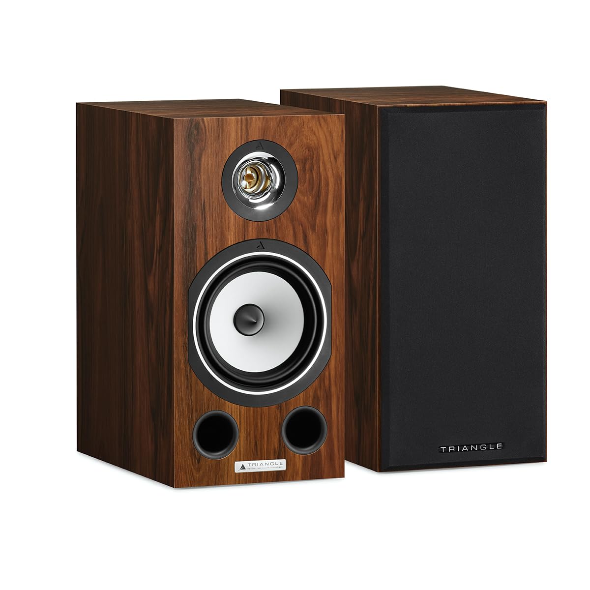 TRIANGLE – Hi-Fi-Regallautsprecher Comète EZ – Belastbarkeit 80 W – Wirkungsgrad 89 dB/W/m – Vielseitig für Musik und Heimkino – 200 x 400 x 324 mm – Teak (Paar)