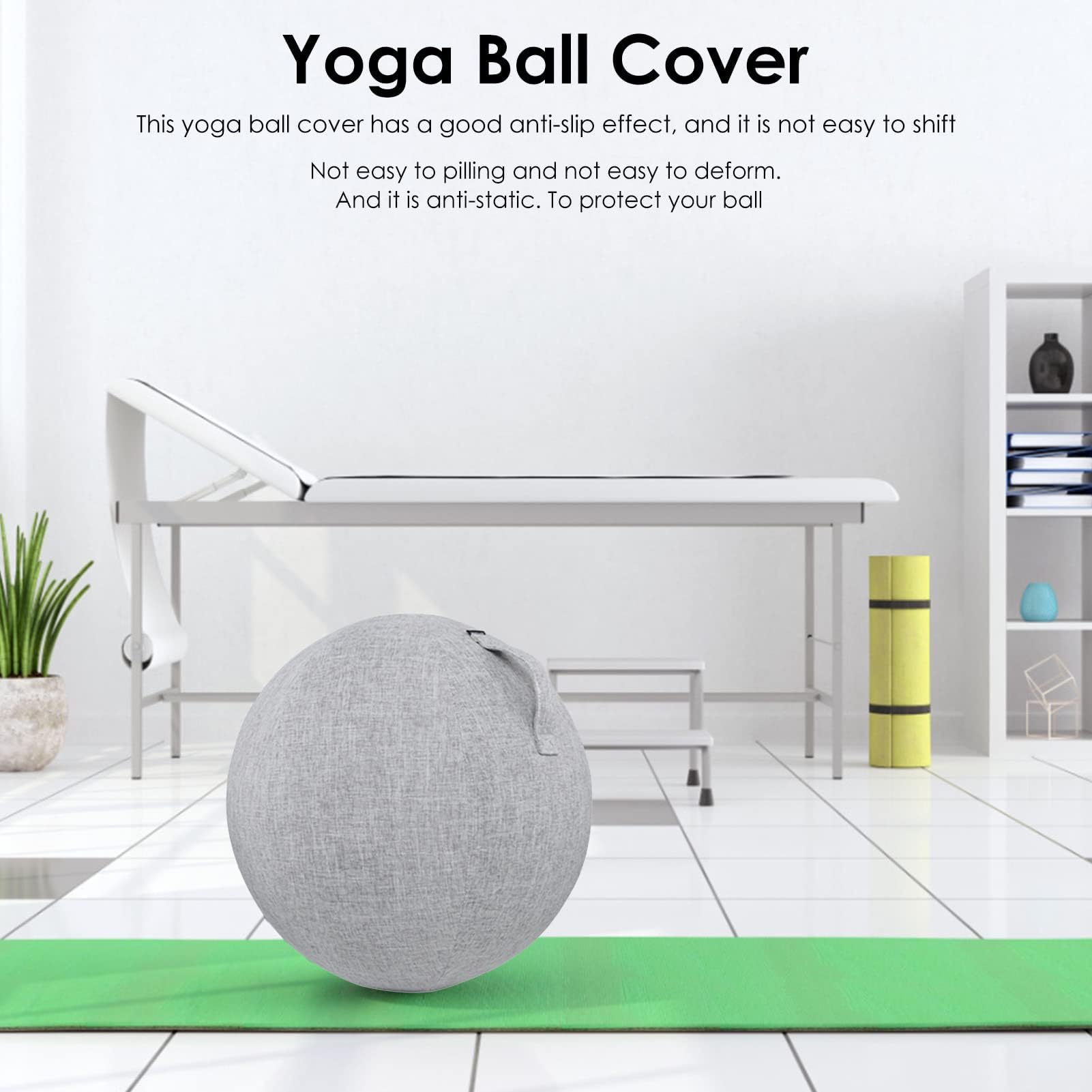 Copertura per Palla Yoga | Coperture Protettive per Palla da Yoga con Maniglia, Pelle Protettiva per Palla da Allenamento per L'equilibrio da 55 Cm