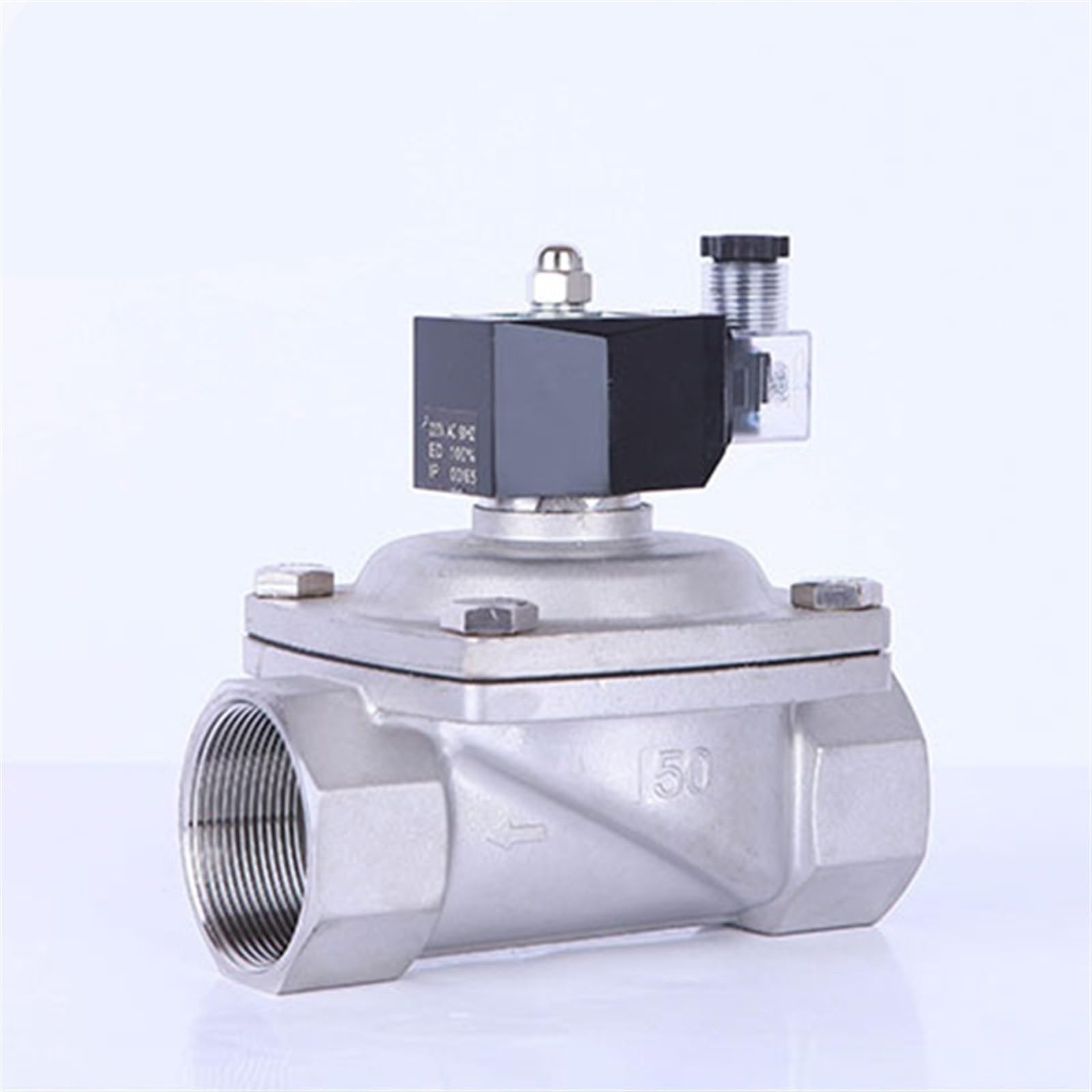 PXQCHAVLN 2" Solenoid Water Valve 12v 2Way Normally Closed Stainless Steel Valve(120VAC)