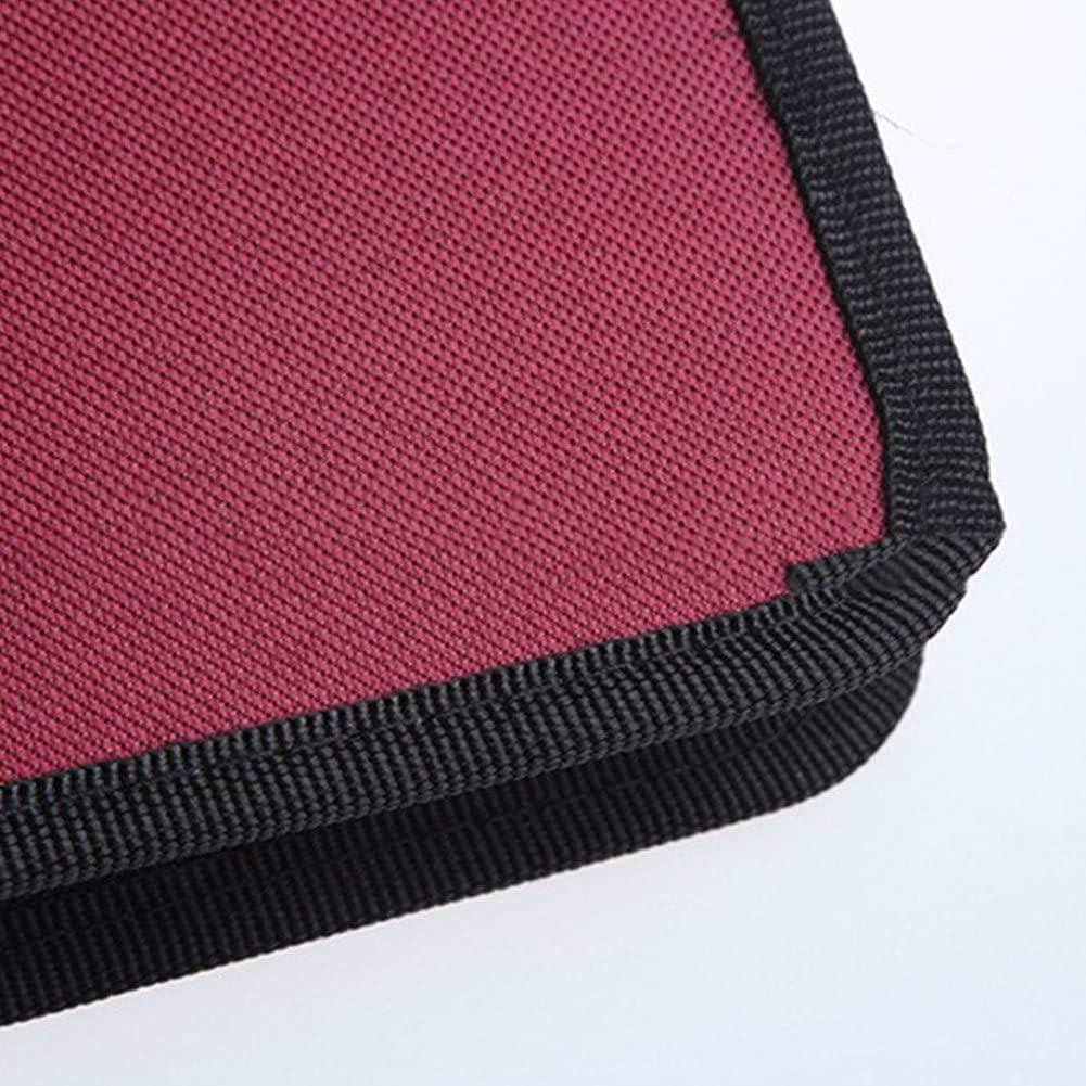 Sac de Rangement CD pour 40 Disques, DVD, Rouge Voiture Maison