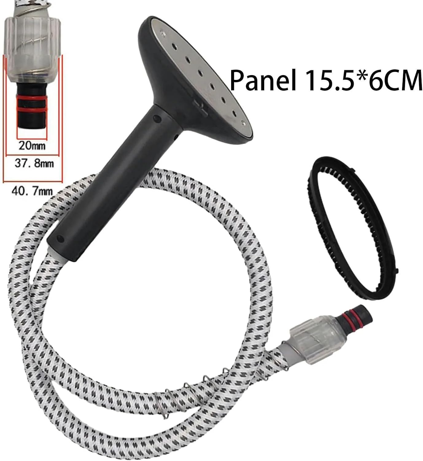 Clothes Steamer Guide Hose with Brush Steamer Pipe Garment Steamer Parts High Performance Replaces Parts Steam Nozzle
