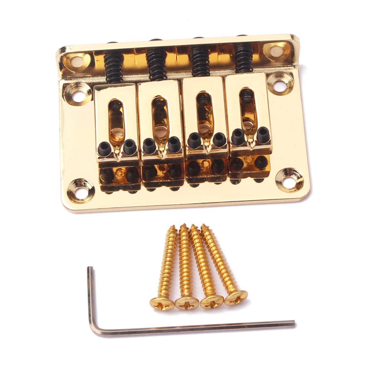 Abaodam Sets Electric Bass Guitar Bridge Vintage Style Bridge Wrench Screws for Bass Replacement String