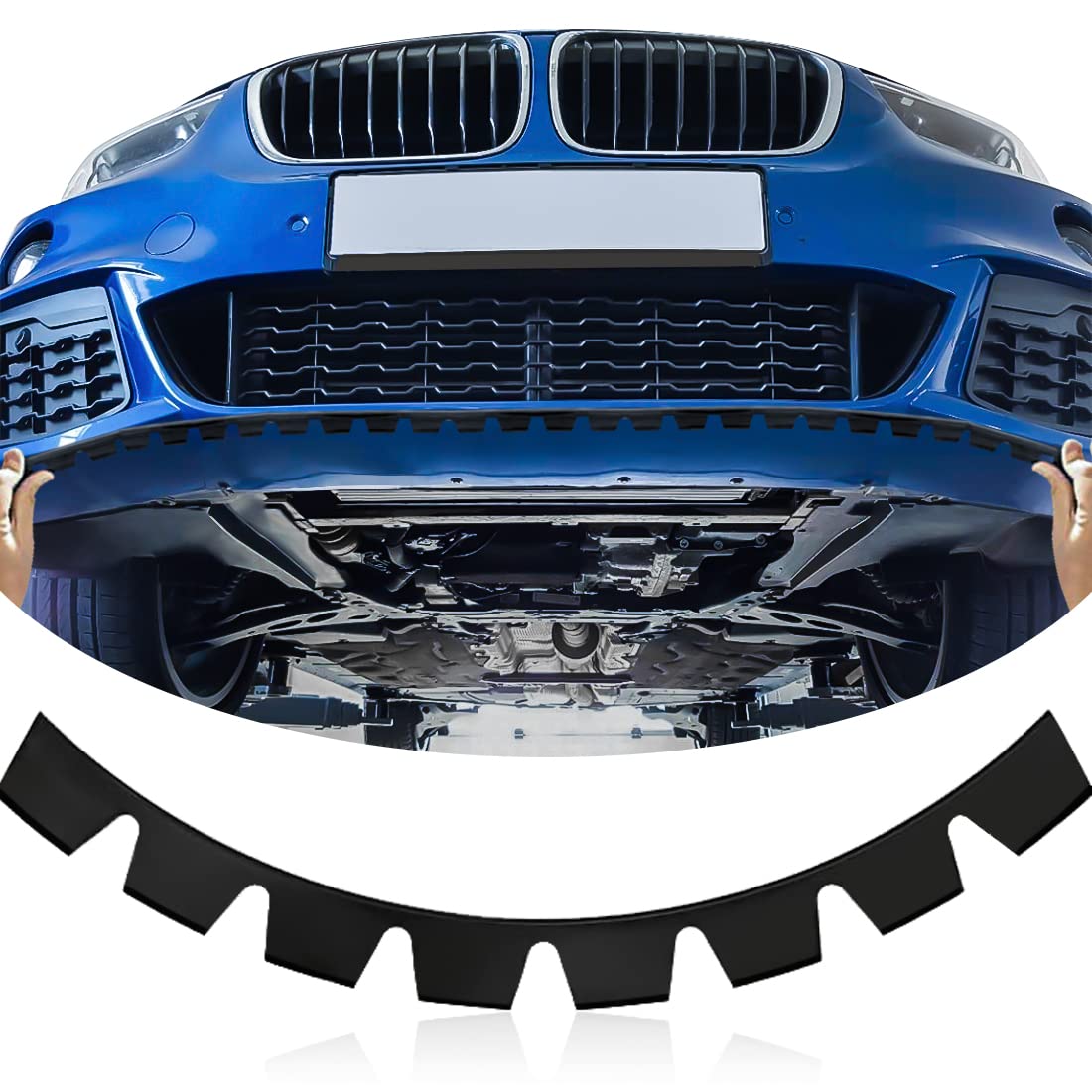 GRUOIZ 6 Pack Bumper Scrape Guard for Cars Front Bumper Protector Luxury car for Cars Anti-Scratch Bumper Scrape Guard Skid Plate DIY Kit Bumper Buddy