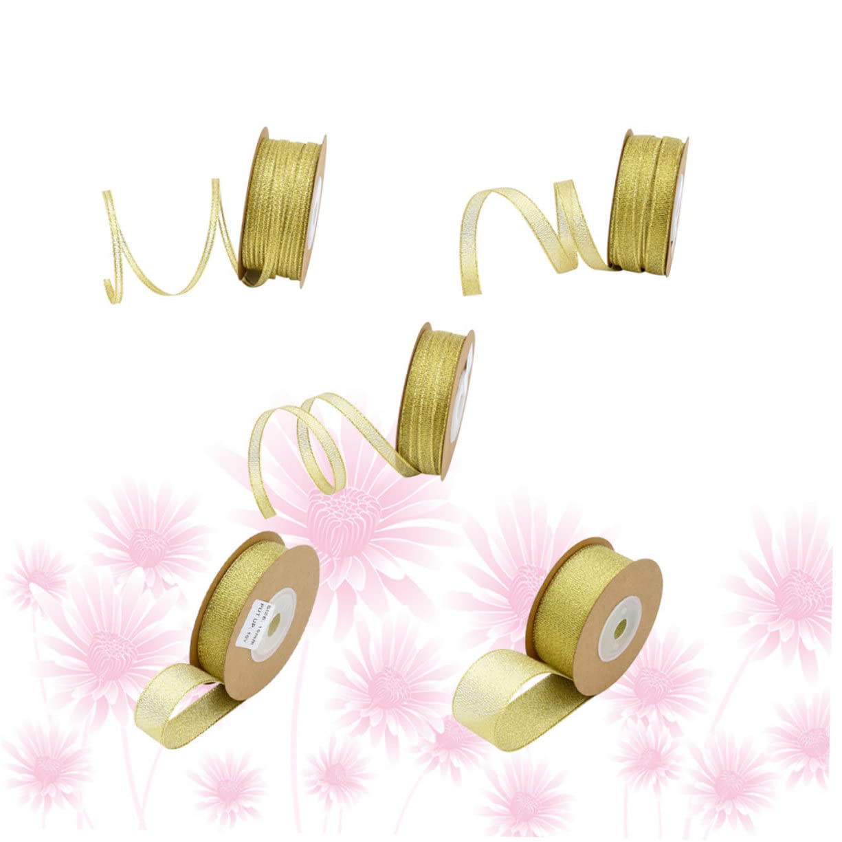 NUOBESTY 15rollen Glitzernde Polyesterbänder Für -projekte Für Geschenkverpackungen Party-dekorationen Und Blumenarrangements Robust Und Vielseitig Einsetzbar