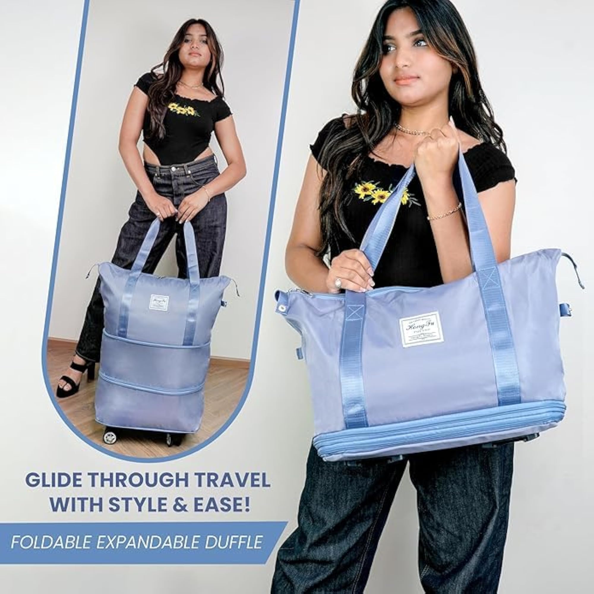 Foldable Travel Pocket Duffel Bag for Lightweight Carry