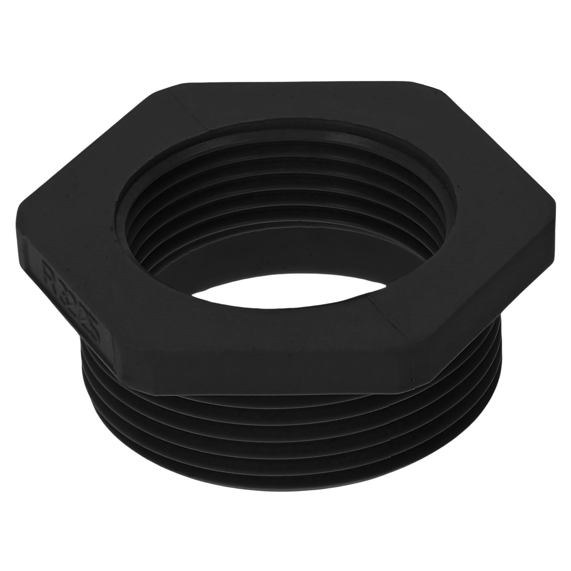 Kalitec G6322510 Lot de 5 réducteurs M32/M25 en plastique noir I Réducteur presse-étoupe hexagonal I Filetage intérieur M25 I Filetage extérieur M32 I IP68
