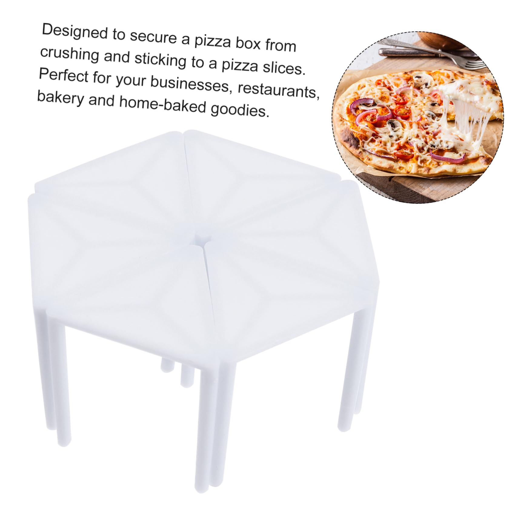 CIYODO Homemade Pizza Accessories Pizza Rack Plastic Tripod Anti-stick Frame Perfect for Food Service