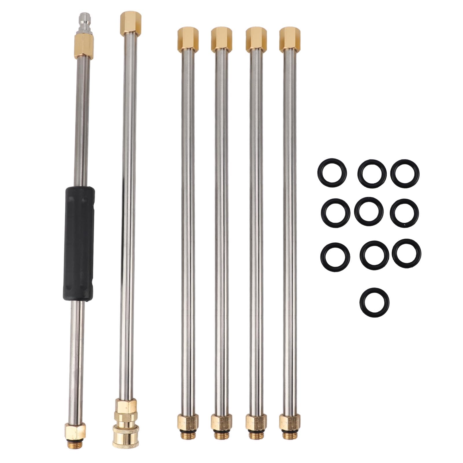6 PCS Pressure Washer Extension Wand, 90 Inch Power Washer Extension Wand 1/4 Inch Quick Connect Attachment Rod for Roof?