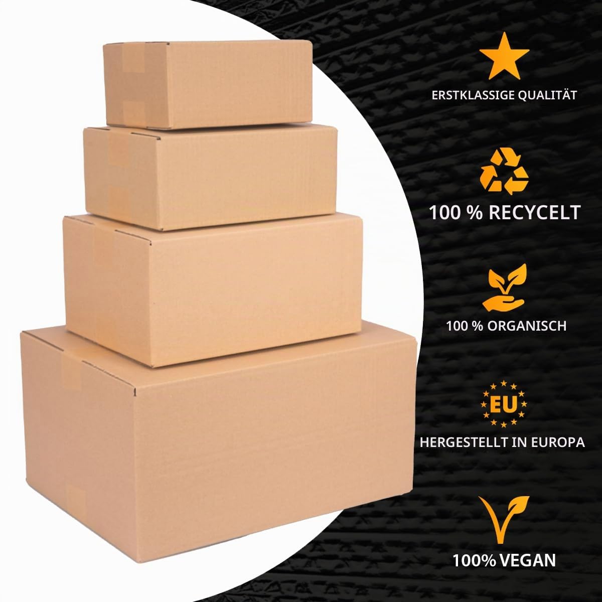 verpacking Faltkartons 345 x 235 x 140 mm Braun (Außenmaß 350 x 240 x 150 mm) KK 70 1-wellig Versandkarton für mittelgroße Waren DHL Paket M DPD S GLS S Kartons (75 Stück)