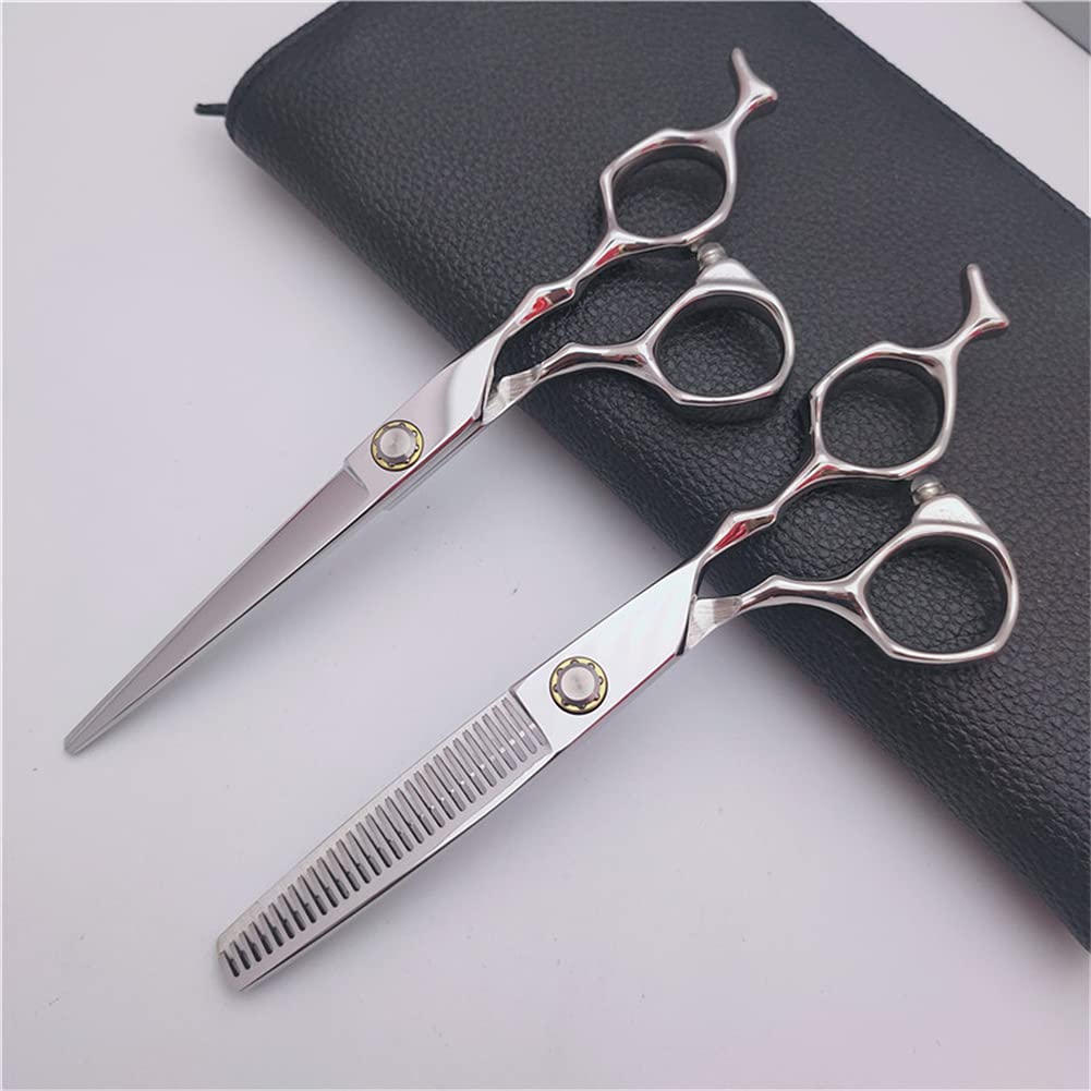 Ciseaux À Cheveux Ciseaux Amincissement des Dents Cisailles De Cisailles, Barbiers Ou Utilisation De La Maison, Acier Inoxydable Japonais 6,0 Pouces, Lumière Et Nette