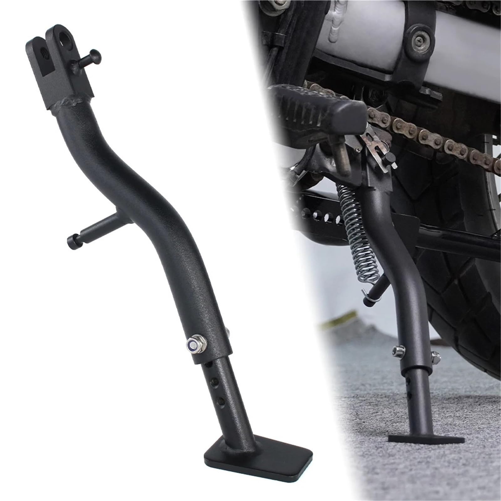 Misura for KLR650 2008-2018 2022-2025 Avventura/Viaggiatore Moto Piede regolabile Cavalletto laterale Cavalletto Staffa di parcheggio