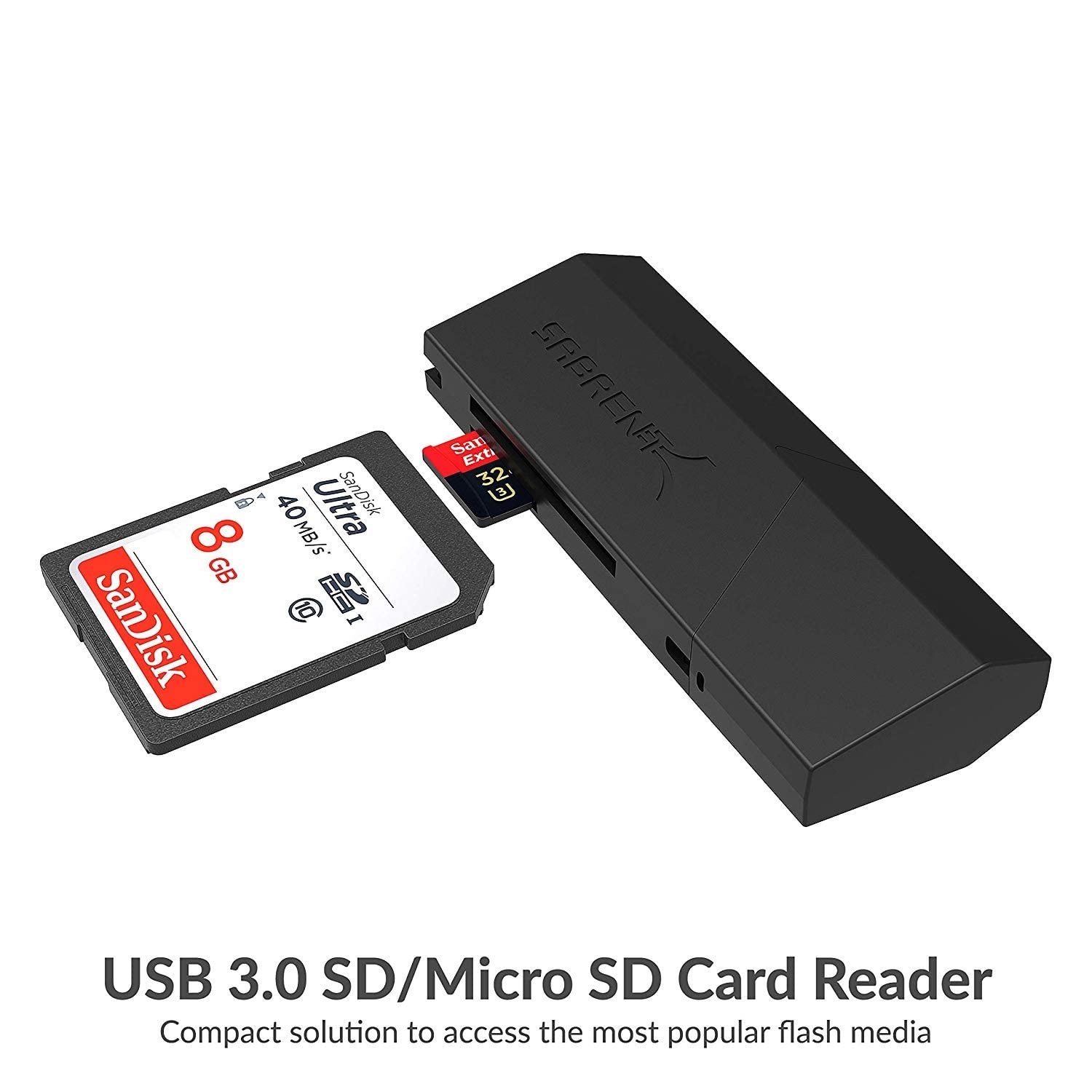 Amazon.com: SABRENT SuperSpeed 2-Slot USB 3.0 Flash Memory Card Reader for  Windows, Mac, Linux, and Certain Android Systems - Supports SD , SDHC ,  SDXC , MMC / MicroSD , T-Flash [Black] (CR-UMSS) : Everything Else