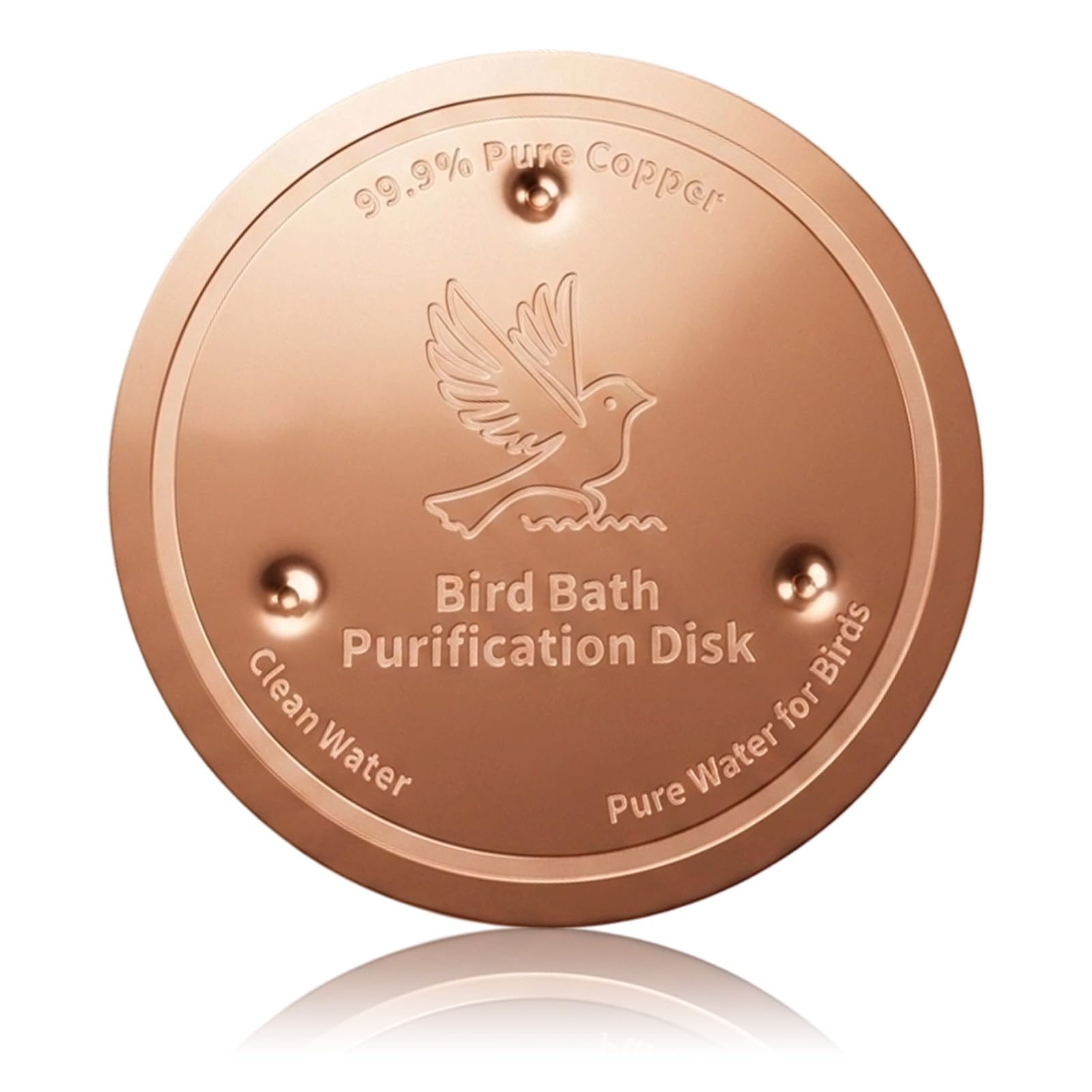 99.999% Pure Copper Water Cleaner for Bird Bath for Garden,Bird Bath Copper Purification Disk 100mm, Keeps Water Fresh for Bird Feeders, Works with Solar Fountain for Bird Bath & Safe for Cups for Bee