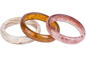 3Pcs Resin Acrylic Acetate Tortoiseshell Bangle Bracelet