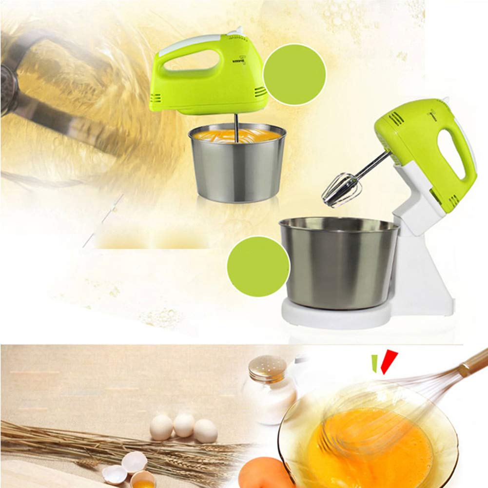 Elettrico 1500W Alimentari Mixer Tavolo e Basamento della Torta Dough Mixer Egg palmare battitore Cottura Panna da Montare Macchina 7 velocità Includere Beaters e la Pasta Ganci,Verde