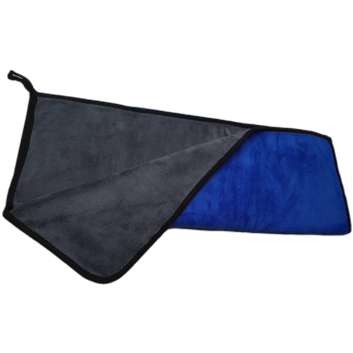 SOFTBATFY Toalla de microfibra grande y gruesa para secado de coche, 800 g/m², sin arañazos, sin pelusas, para todo el vehículo (1 paquete, 36 x 24 pulgadas) (gris-azul)