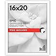 Americanflat 24x30 Picture Frame with Polished Plexiglass - White Picture Frame - Wide Photo Frames Made of Engineered Wood for Vertical or Horizontal Wall Display - Epic Collection - White