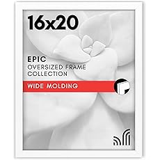 Americanflat 24x30 Picture Frame with Polished Plexiglass - White Picture Frame - Wide Photo Frames Made of Engineered Wood for Vertical or Horizontal Wall Display - Epic Collection - White