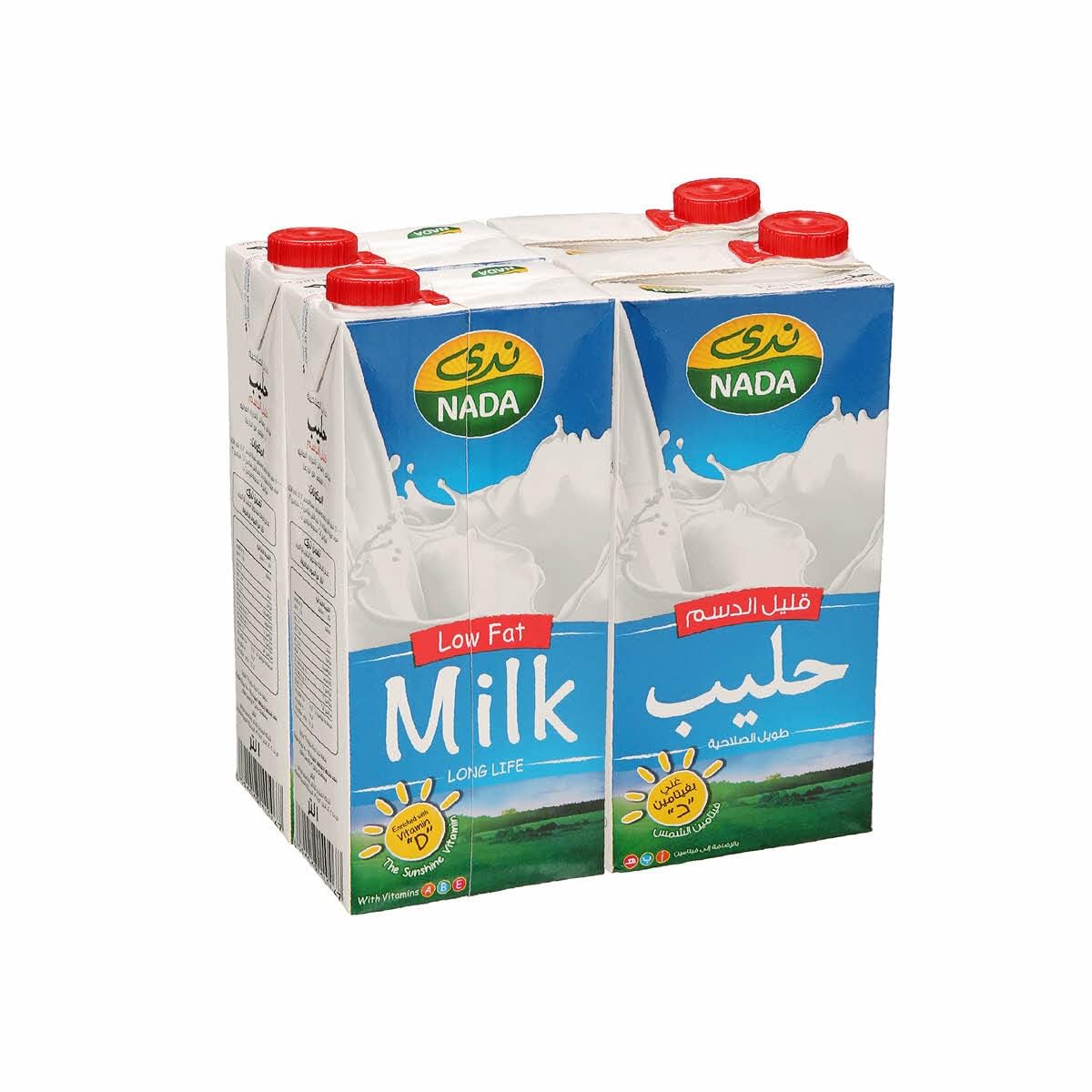 Low Fat Long Life Milk 1Litre x 4 Pieces