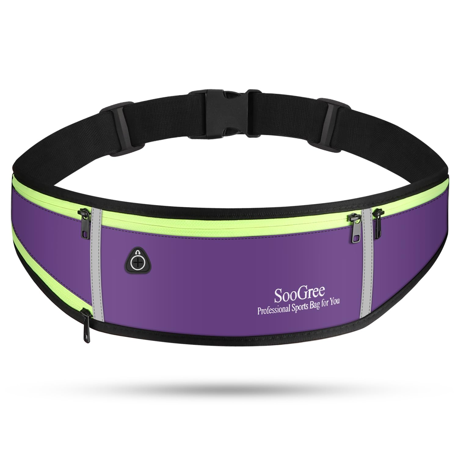 SooGree Men Women Running Belts,Slim Sport Belts,Waterproof Running Fanny Pack,Waterproof Running Waist Packs with Reflective Strip,Runner Belt for