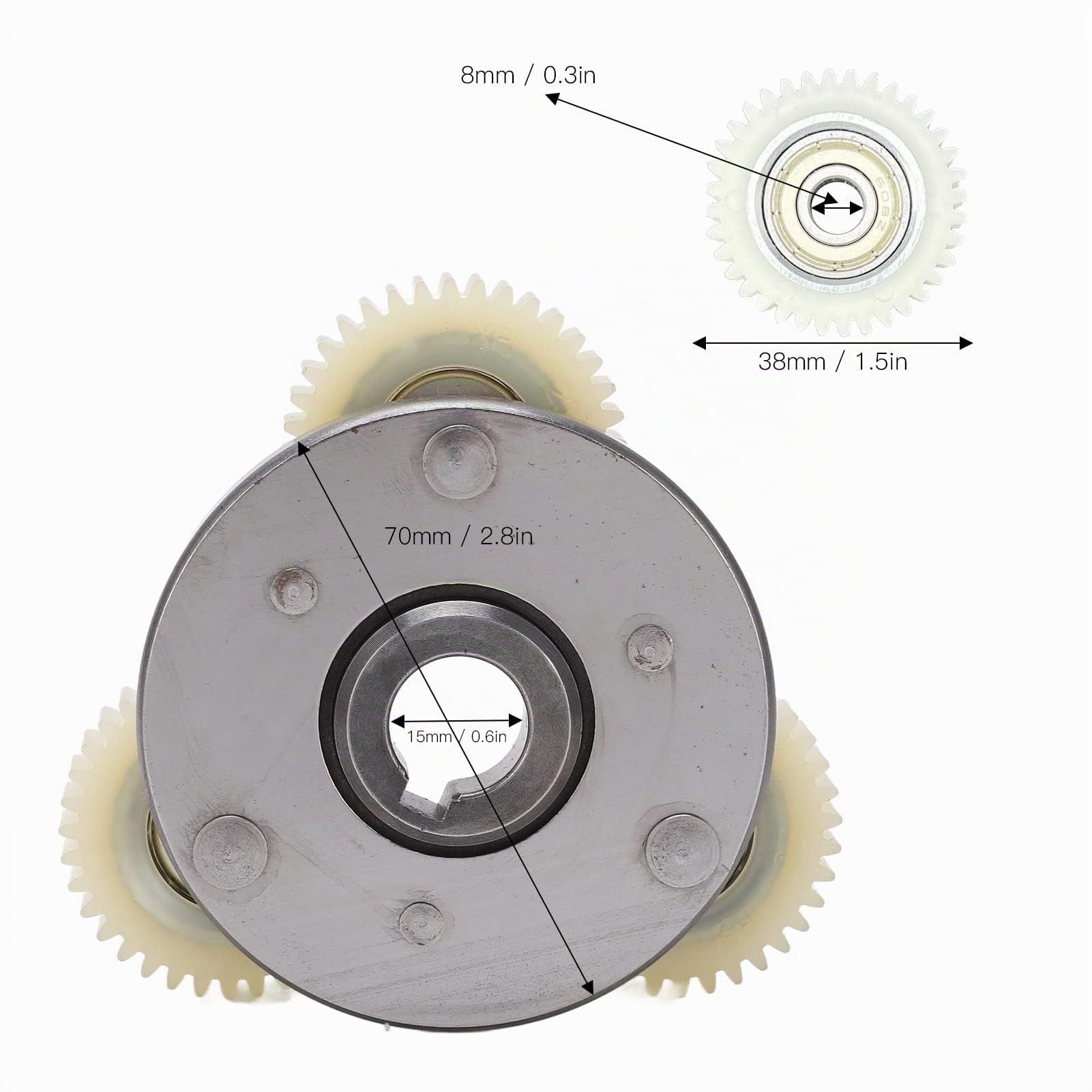 Alomejor Moteur de Vélo électrique 36T Remplacement Planétaire des Engrenages en Nylon pour Vélo électrique 250W 350W Moteur D'entraînement Moyen Accessoires pour vélos