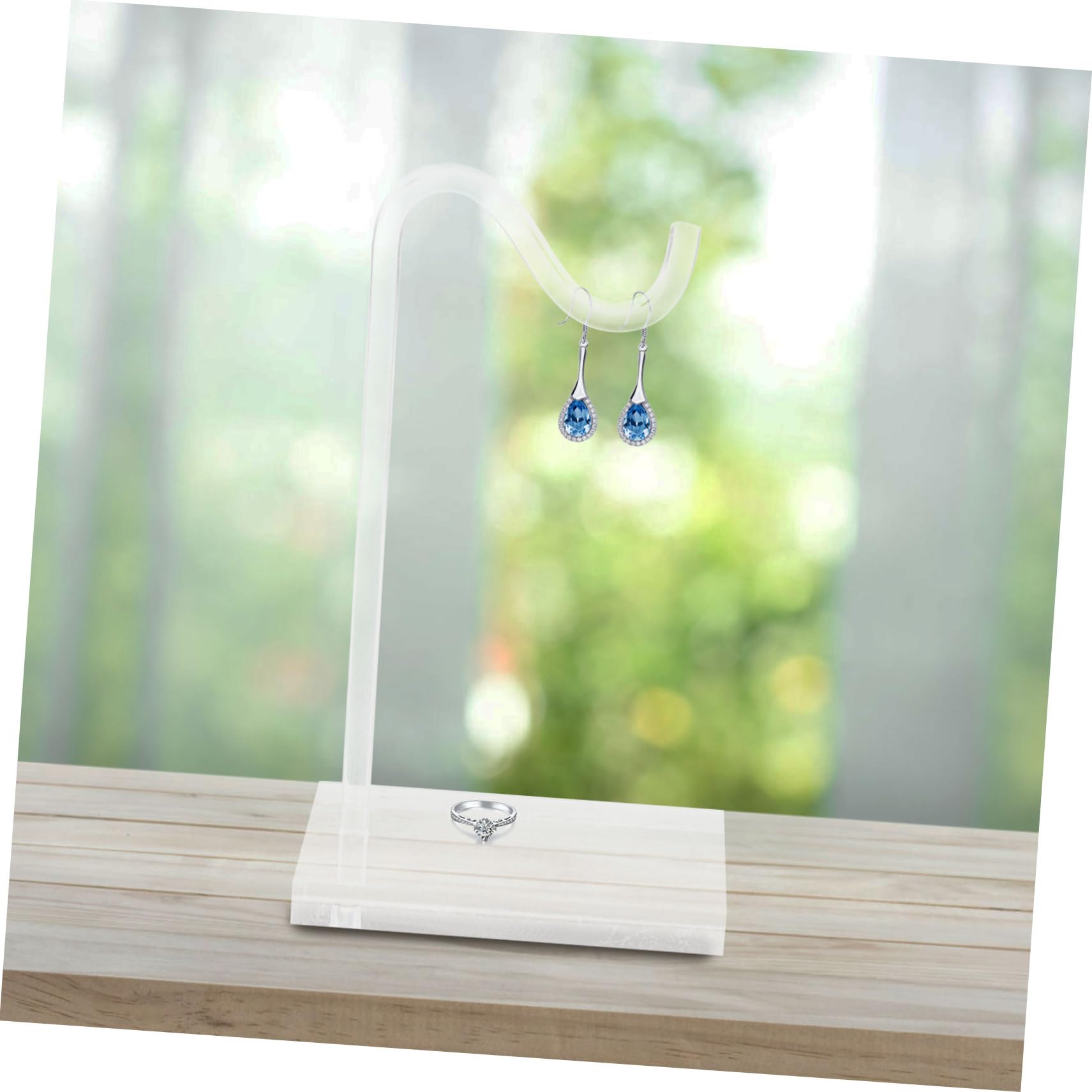 OUNONA 4 Set Gioielli Acrilico Trasparente Organizer Per Bracciali Collane Ed Espositore Per Presentazione Ordinata E Versatile 2 Pezzi*4