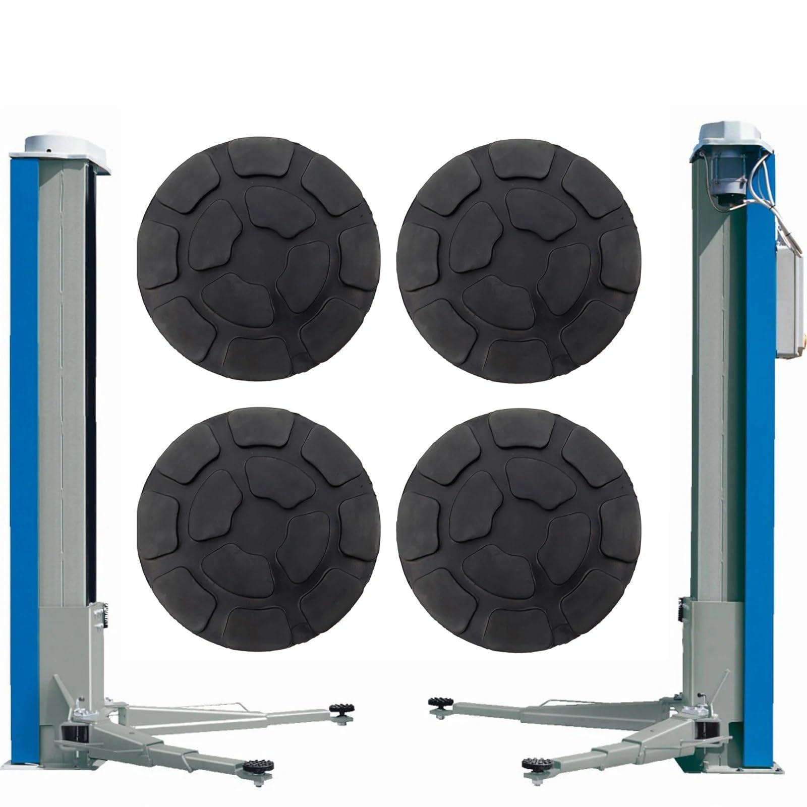 cric per Auto Adattatore per Guida Telaio con Cuscinetto in Gomma di Sollevamento da 4 Pezzi, Diametro 125 mm, per martinetti sollevatori Laterali con Saldatura Accessori cric per