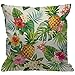 HGOD DESIGNS Poszewka na poduszkę, ananas, powierzchnia dłoni, liście, kwiaty, dekoracyjna, dla mężczyzn/kobiet/chłopców/dziewcząt, do salonu, sypialni, na krzesło, 45 x 45 cm