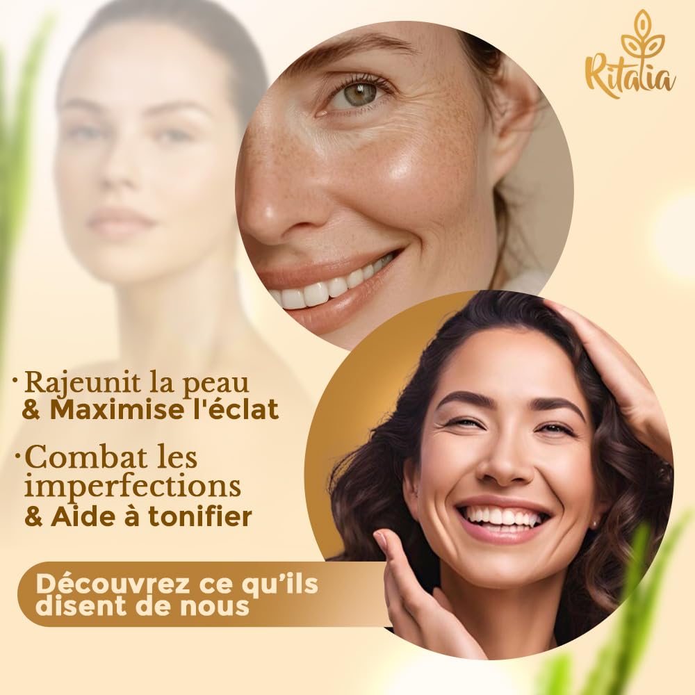 Crème visage 100 ml à la bave d'escargot à 75% et à l'acide hyaluronique pur de Ritalia, pour femme et homme – Ingrédients bio, action anti-rides et hydratante