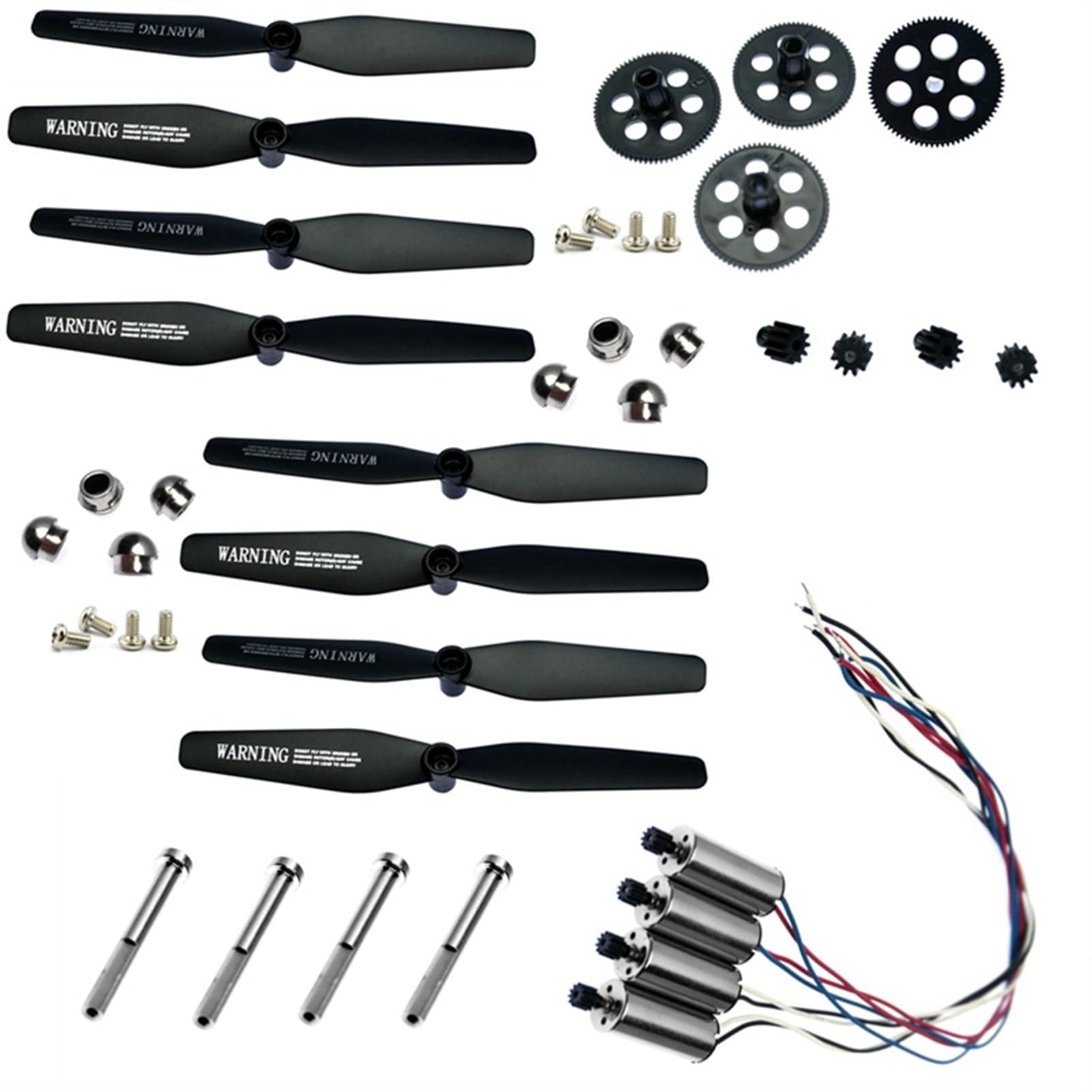 HUANRUOBAIHUO Propeller Screws Blades Guard Motor Geas for VISUO XS816 XS809W XS809HW XS809 XS809S RC Quadcopter Spare Parts Drone Accessories Quadcopters accessories (Color : Set-BB)